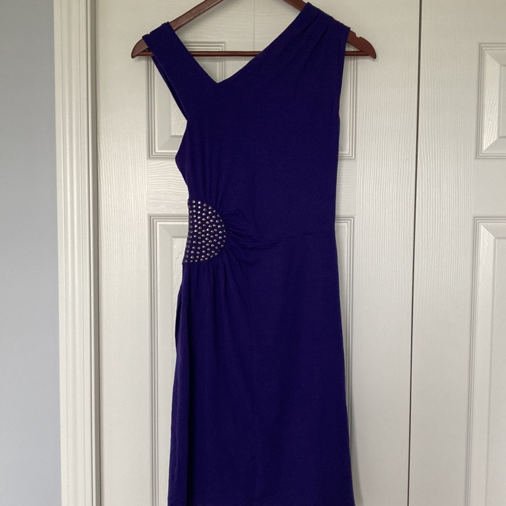 Asymmetrical Ruched Cocktail Dress - Picture 3 of 3